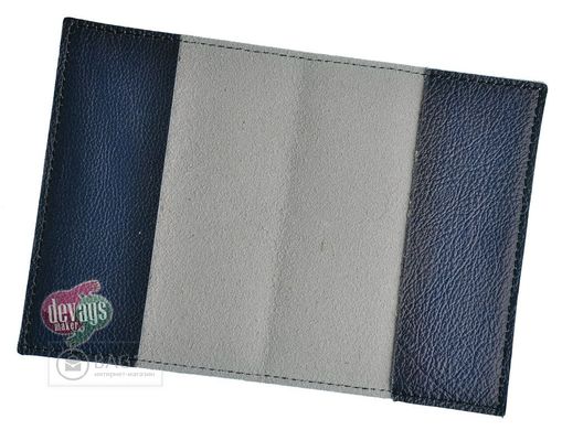 Шкіряна обкладинка для паспорта Leather Collection, Синій