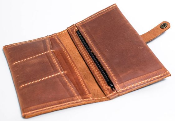 Чоловік тонкий гаманець Manufatto 12285-4 Коньяк