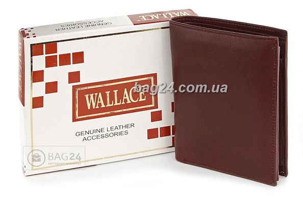 Стильный мужской кожаный купюрник WALLACE, Коричневый
