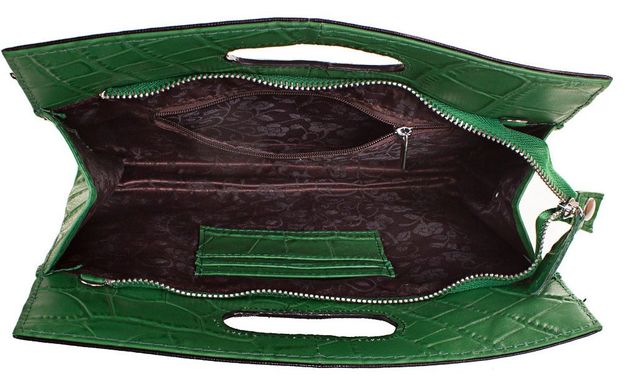 Шкіряна жіноча сумка зеленого кольору ETERNO ET2468-2, Зелений