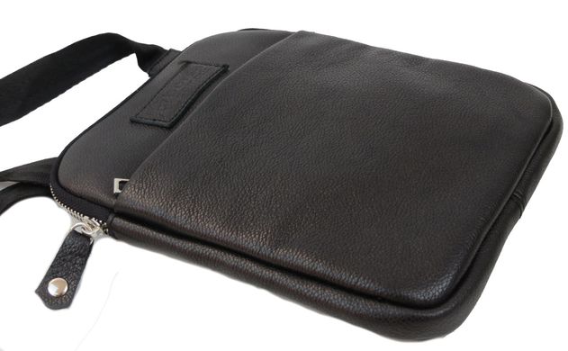 Небольшая кожаная мужская сумка планшетка Borsacomoda, Украина 816.013 черная