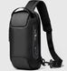 Чоловічий текстильний рюкзак на одне плече Confident AT06-T-9530A Чорний