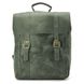 Сумка рюкзак для ноутбука из лошадиной кожи TARWA RE-3420-3md Зеленый