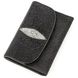 Горизонтальний гаманець STINGRAY LEATHER 18560 з натуральної шкіри морського ската Чорний