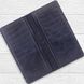Темно синій гаманець з натуральної глянсової шкіри на 14 карт, колекція "7 wonders of the world"