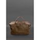 Натуральна шкіряна сумка дорожня темно-коричнева Crazy Horse Blanknote BN-BAG-41-o