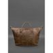 Натуральная кожаная дорожная сумка темно-коричневая Crazy Horse Blanknote BN-BAG-41-o