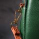 Невелика сумка трапеція для жінок з натуральної шкіри Vintage 22268 Зелена