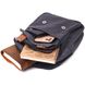 Практична сумка-рюкзак з двома відділеннями із щільного текстилю Vintage 22162 Чорний