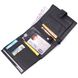 Вместительный мужской бумажник с блоком под документы из натуральной кожи ST Leather 22491 Черный