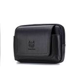 Напоясная сумка-чехол для смартфона T1347A Bull из натуральной кожи Черный фото