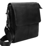 Чоловіча шкіряна сумка Borsa Leather 1t8871-black фото