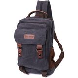 Практичный текстильный рюкзак с уплотненной спинкой и отделением для планшета Vintage 22168 Черный фото