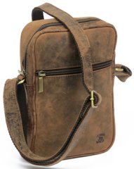 Винтажная сумка из натуральной кожи Always Wild LB05H коричневый