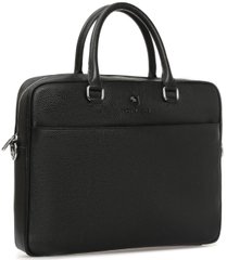 Класична чоловіча сумка для документів чорна Royal Bag RB-015A Чорний
