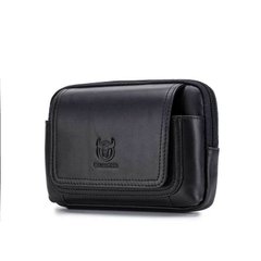 Напоясная сумка-чехол для смартфона T1347A Bull из натуральной кожи Черный
