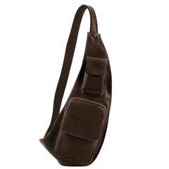 Кожаный рюкзак для досуга через плече Tuscany Leather TL141352 (Темно-коричневый)