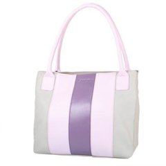 Жіноча шкіряна сумка LASKARA (Ласкара) LK-DS270-grey-pink-purple Сірий
