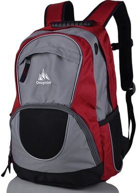Яскравий рюкзак червоного кольору ONEPOLAR W1674-red, Червоний