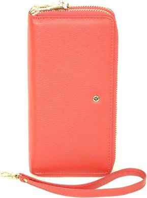 Надійний жіночий гаманець-барсетка з натуральної шкіри De Loris 10150, Червоний
