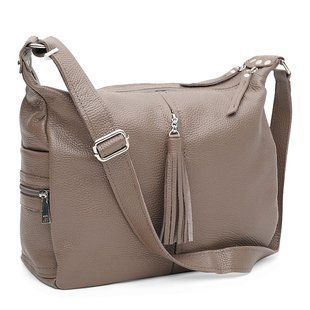 Женская кожаная сумка Ricco Grande 1l947taupe-taupe