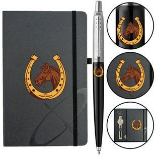 Подарочный набор Parker JOTTER Originals ZODIAC Black CT BP Конь с подковой Серебристый 15632b24_Z5050u