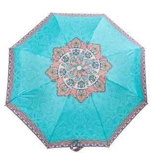 Зонт женский механический компактный облегченный ART RAIN (АРТ РЕЙН) ZAR5316-10 Бирюзовый