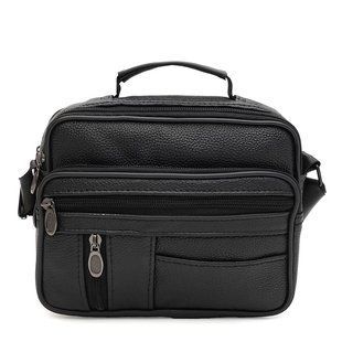 Мужская кожаная сумка Borsa Leather K16688-2bl-black