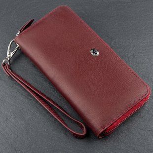 Универсальный клатч-кошелек для женщин ST Leather 18935 Темно-красный