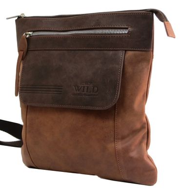Вертикальная мужская кожаная сумка Always Wild BAG4HB