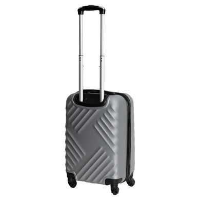 Пластикова валіза для ручної поклажі Chicago 18" Vip Collection срібло CGO.18.Silver