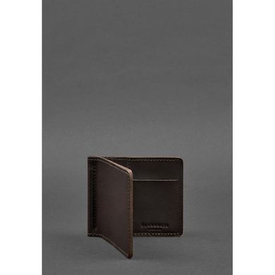 Чоловіче шкіряне портмоне коричневий 1.0 затискач для грошей Blanknote BN-PM-1-choko