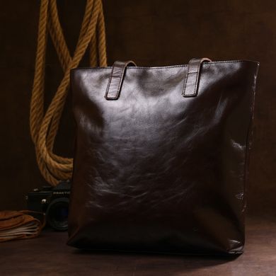 Кожаная женская сумка-шоппер Shvigel 16370 Коричневый