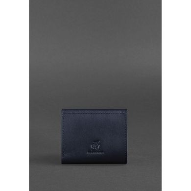 Натуральний шкіряний гаманець 2.1 темно-синій Краст Blanknote BN-W-2-1-navy-blue