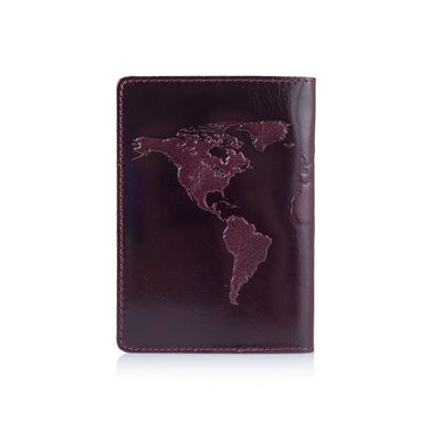 Оригинальная фиолетовая дизайнерская кожаная обложка для паспорта ручной работы с с отделом для ID документов