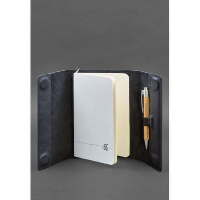 Натуральный кожаный блокнот софт-бук 7.0 темно-синий Blanknote BN-SB-7-navy-blue