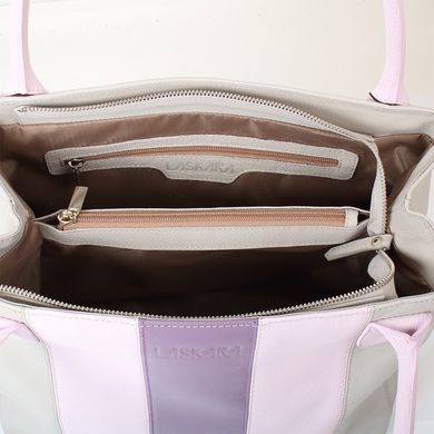 Женская кожаная сумка LASKARA (ЛАСКАРА) LK-DS270-grey-pink-purple Серый