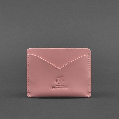 Женская кожаная визитница 5.0 розовая Blanknote BN-KK-5-pink-peach