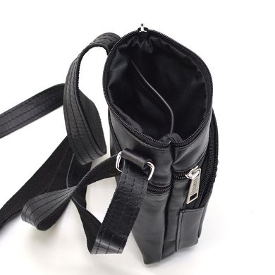 Небольшая сумка через плечо мужская из кожи TARWA GA-1342-2-3md Черный