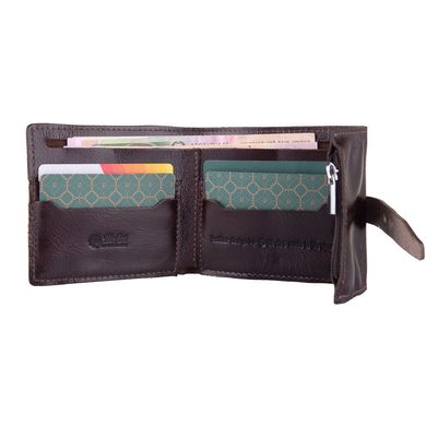 Зручний маленький гаманець на кобурною гвинті з натуральної шкіри коричневого кольору