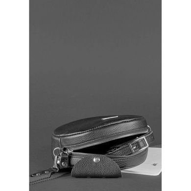 Круглая сумочка Tablet оникс - черная Blanknote BN-BAG-23-onyx