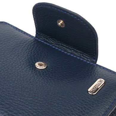 Цікавий вертикальний гаманець із натуральної шкіри CANPELLINI 21675 Синій