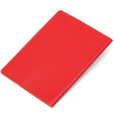 Яскрава обкладинка на паспорт з натуральної шкіри GRANDE PELLE 11484 Червоний