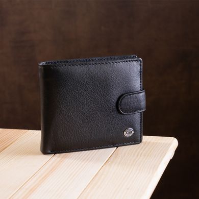 Чудовий чоловічий гаманець ST Leather 18834 Чорний