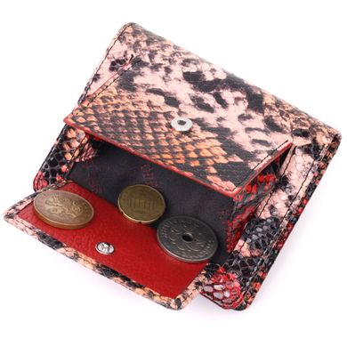 Лакированный женский кожаный кошелек с тиснением под змею KARYA 21338 Разноцветный