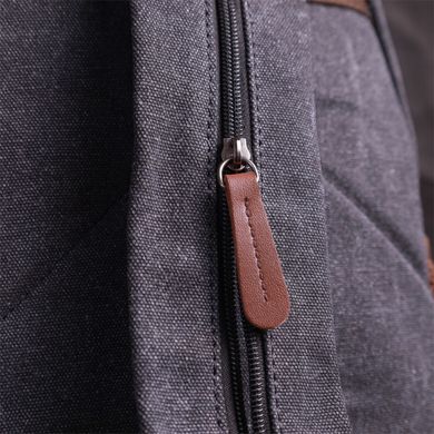 Практичний текстильний рюкзак з ущільненою спинкою та відділенням для планшета Vintage 22168 Чорний