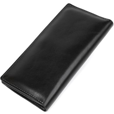Вертикальний гаманець унісекс на магніті GRANDE PELLE 11212 Чорний
