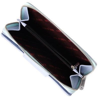 Місткий вертикальний жіночий гаманець з натуральної шкіри KARYA 21159 Фіолетовий