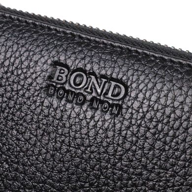 Чудовий жіночий гаманець із натуральної зернистої шкіри BOND 22053 Чорний