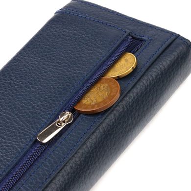 Женский стильный кошелек с удобным функционалом кожаный CANPELLINI 21725 Синий